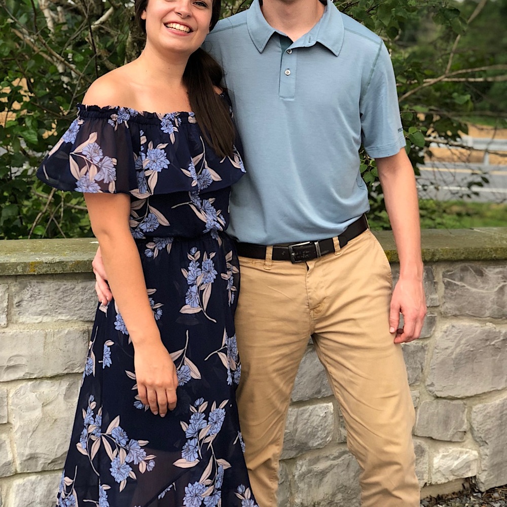 Express Off the Shoulder Floral Maxi Dress